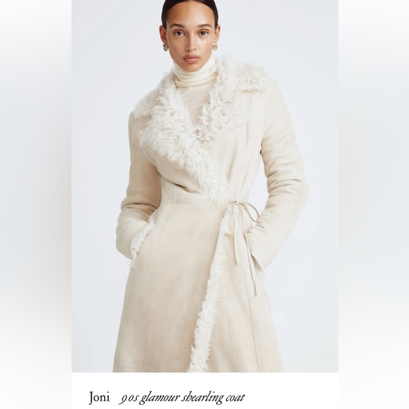 ISO!!! Nour-Hammour Joni 90s Glamour Shearling Coat in Chantilly - Picture 2 of 7